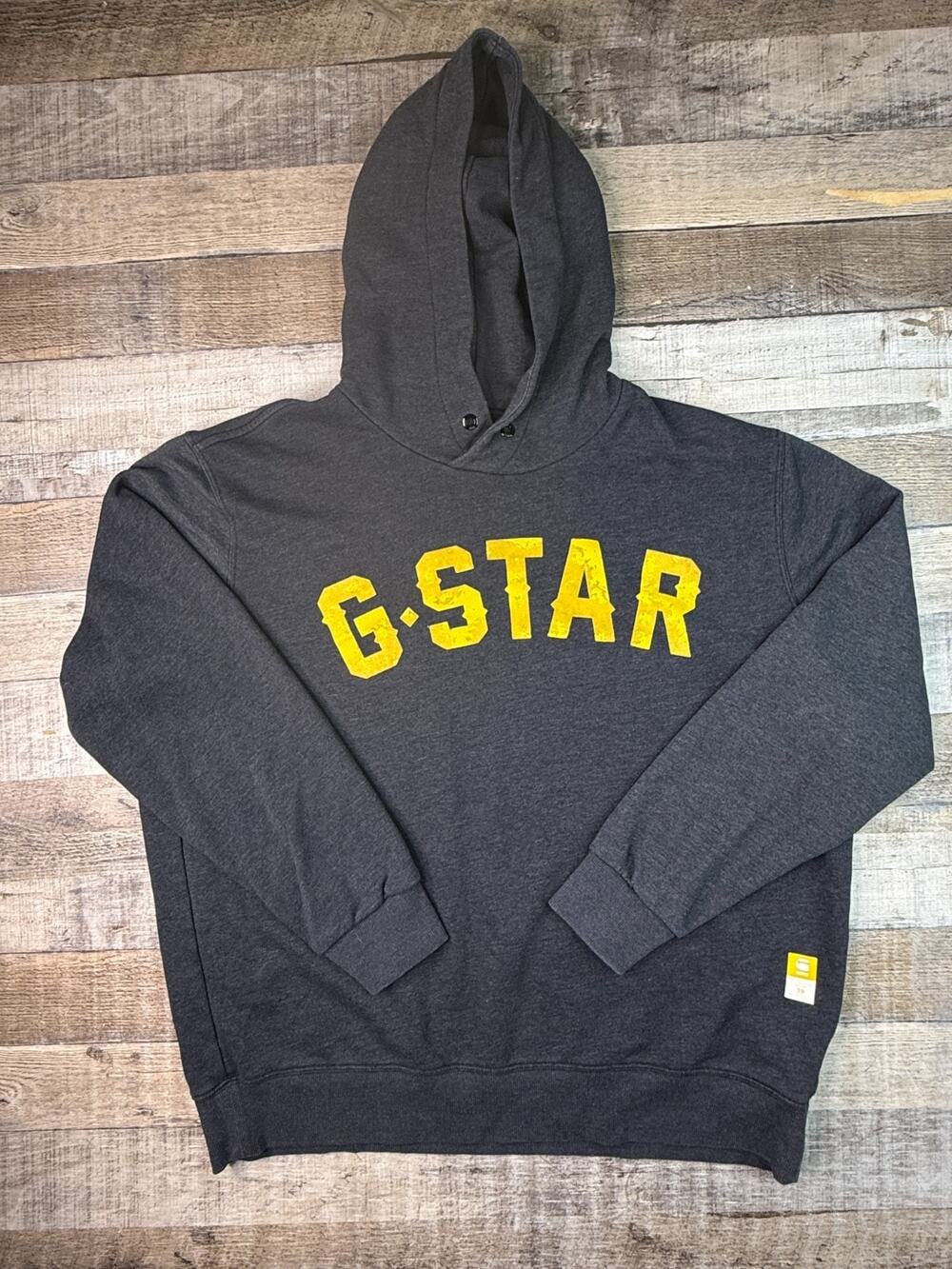 G-Star RAW Hoodie Mens 2XL Pullover Sweatshirt Graphic Logo Halgen Core Hooded